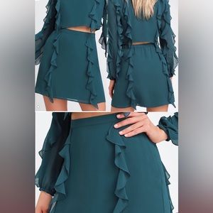 Ali & Jay Teal Ruffle Set